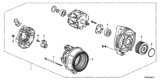 Diagram for Honda Alternator - 31100-5J6-A01