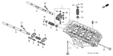 Diagram for Honda Pilot Rocker Shaft Spring Kit - 14645-P8A-A01