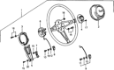 Diagram for 1978 Honda Civic Steering Wheel - 53100-657-672