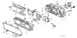 Diagram for Honda CRX Gauge Trim - 78156-SH3-004