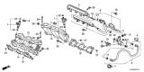 Diagram for Honda Fuel Injector - 16450-R70-A01