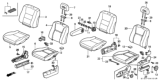 Diagram for 2000 Honda CR-V Seat Cushion - 81532-S10-A01
