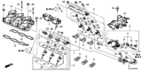 Diagram for Honda Fuel Injector - 16010-RLV-306