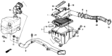 Diagram for Honda CRX Air Intake Coupling - 17243-PM6-000