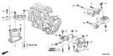 Diagram for 2010 Honda Insight Motor And Transmission Mount - 50850-TM8-003