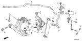 Diagram for 2013 Honda Fit Sway Bar Kit - 51300-TK6-A11