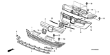Diagram for Honda CR-V Grille - 71121-SWA-003
