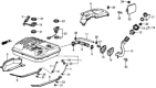 Diagram for 1984 Honda CRX Fuel Filler Neck - 17660-SB2-673