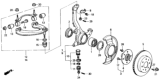 Diagram for Honda CRX Brake Dust Shields - 45255-SH3-010