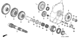 Diagram for 2011 Honda Fit Transfer Case Output Shaft Snap Ring - 90616-RPC-000
