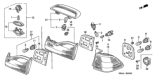 Diagram for 2001 Honda Accord Tail Light - 33501-S84-A11