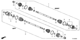Diagram for Honda Pilot Axle Shaft - 42310-TG7-A01