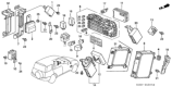 Diagram for 1997 Honda CR-V Engine Control Module - 37820-P3F-L53