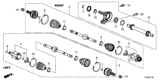 Diagram for Honda CR-V Axle Shaft - 44500-T4P-J00