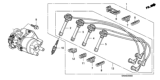 Diagram for Honda Spark Plug Wire - 32701-PCA-003