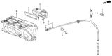 Diagram for 1988 Honda Accord Speedometer Cable - 78410-SE3-A13