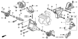 Diagram for 1997 Honda CR-V Motor And Transmission Mount - 50820-S10-004