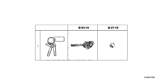 Diagram for Honda Ignition Lock Cylinder - 06350-TLA-A51