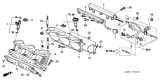 Diagram for 2008 Honda Ridgeline Fuel Rail - 16620-RKB-003