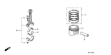 Diagram for Honda Prelude Piston Rings - 13021-PH4-003