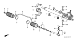 Diagram for 2000 Honda Prelude Tie Rod End - 53540-S30-N21