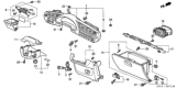 Diagram for 2002 Honda Insight Steering Column Cover - 77350-S3Y-003ZA