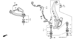 Diagram for 1997 Honda Prelude Control Arm - 51450-S30-N21