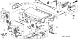Diagram for 1999 Honda Accord Tailgate Latch - 74851-S84-A21