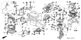 Diagram for Honda Motor And Transmission Mount - 50830-SDA-A04