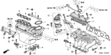 Diagram for 2004 Honda Civic Intake Manifold Gasket - 17115-PZA-003