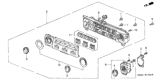 Diagram for 2000 Honda Odyssey A/C Switch - 79600-S0X-A03ZA