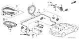 Diagram for 2001 Honda Prelude Antenna Cable - 39160-S30-A11