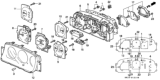Diagram for 1992 Honda Civic Instrument Cluster - 78130-SR3-A01