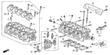Diagram for Honda Insight Cylinder Head - 12100-RBJ-000