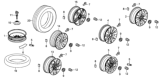 Diagram for Honda Spare Wheel - 42700-T2A-L51