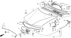 Diagram for 1995 Honda Prelude Hood Cable - 74130-SS0-A00