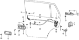 Diagram for 1978 Honda Civic Rear Passenger Door Handle Latch - 76410-659-033