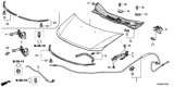 Diagram for Honda Odyssey Hood Cable - 74130-TK8-A01