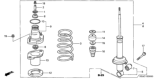 Diagram for Honda Civic Shock And Strut Mount - 52675-S7A-004