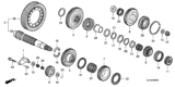 Diagram for 2014 Honda Ridgeline Transfer Case Output Shaft Snap Ring - 90612-RJF-T00