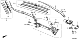 Diagram for Honda CR-V Wiper Arm - 76610-T0A-A01
