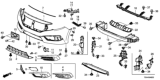 Diagram for Honda Civic Grille - 71102-TBA-A10