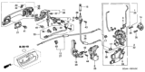 Diagram for 2005 Honda Accord Door Latch Assembly - 72150-SDA-A32