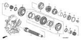Diagram for 2011 Honda CR-Z Transfer Case Output Shaft Snap Ring - 90601-RPF-000