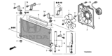 Diagram for 2013 Honda Fit Fan Shroud - 38615-RB0-003