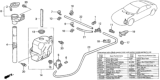 Diagram for 1993 Honda Prelude Windshield Washer Nozzle - 76815-SS0-003ZA