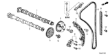 Diagram for Honda Fit Timing Chain Guide - 14530-5R0-003