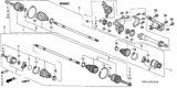 Diagram for Honda Ridgeline Axle Shaft - 44500-S3V-A10