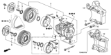 Diagram for Honda Crosstour A/C Compressor - 38810-R70-A01