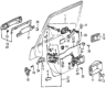 Diagram for 1984 Honda Accord Door Latch Assembly - 76410-SA6-013